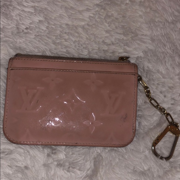 Louis Vuitton Accessories - Louis Vuitton Pink Monogram Leather Key Pouch